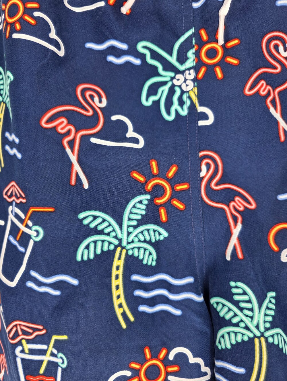 Chubbies Men's XXL Swim Trunks Neon Flamingo Palm Tree Cocktail Print 5.5" - Picture 4 of 10